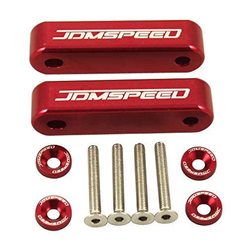 Product Cover JDMSPEED Anodized Red Hood Spacer Hood Riser 3/4