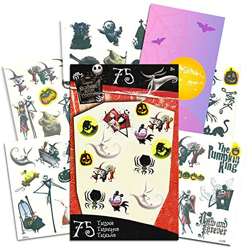 Product Cover Nightmare Before Christmas Tattoos - 75 Temporary Tattoos ~ Jack Skellington, Sally, Oogie Boogie, and More!
