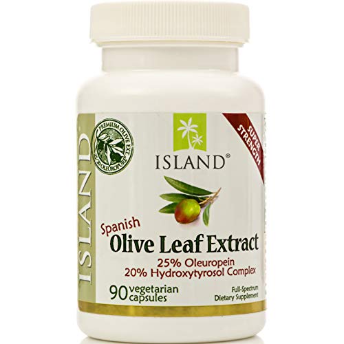Product Cover Real European Olive Leaf Extract - 25% Oleuropein, Plus 20% Hydroxytyrosol ComplexTM - 100% Grown & Extracted in Spain - Super-Strength Capsules by Island Nutrition®