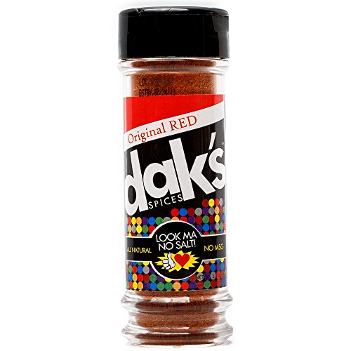 Product Cover DAK's Spices ORIGINAL RED - 100% salt free! Deliciously spice up your diet with this seasoning containing 0% sodium! Grill steak and poultry with freedom from salt, low salt, and low sodium!
