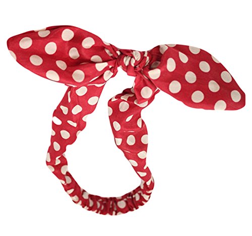 Product Cover Women's Red Polka Dot Pin-Up Bow on Headband Hair Band