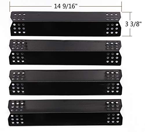 Product Cover PH7371 (4-pack) Porcelain Steel Heat Plate Replacement for Grill Master 720-0697, 720-0737 and Uberhaus 780-0003 Gas Grill Models (14 9/16