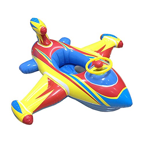 Product Cover Topwon Inflatable Airplane Baby Kids Toddler Infant Swimming Float Seat Boat Pool Ring Age 1-4 (Blue)