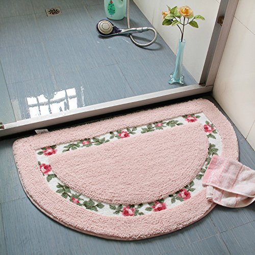 Product Cover Stay Young Bath Mat Bathroom Rugs Door Mat Soft Non Slip Absorbent Design Beautiful Rose Flower Rug