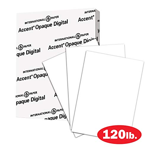 Product Cover Accent Opaque Digital Cover White Smooth, 120lb, 8.5 x 11, Letter,  150 Sheets / 1 Ream (188179R)