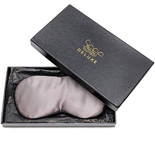 Product Cover Anti Aging Sleep Mask with Copper Ion Technology by Sleep Fountain | Rejuvenates Skin, Reduces Eye Puffiness | Super Soft Copper Eye Mask with Unique Blindfold Design in Mulberry Silk | Luxury Case &