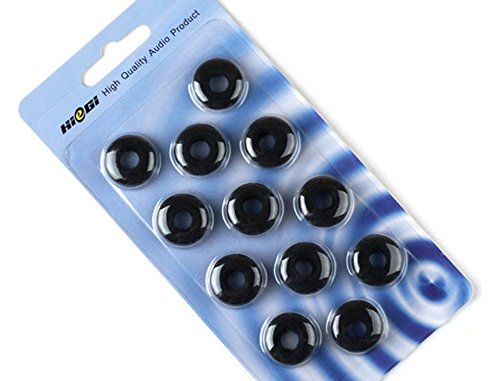 Product Cover HieGi Middle Empty Foam Cushions for Earphones Earbuds (6 Pairs) Black