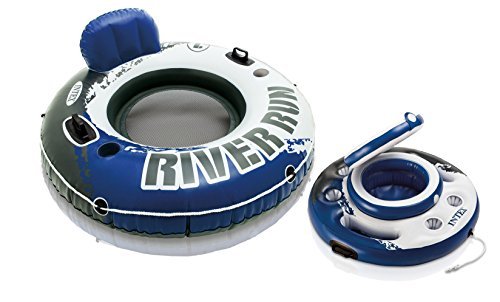 Product Cover Intex River Run I Inflatable Floating Tube Raft with Mega Chill Cooler