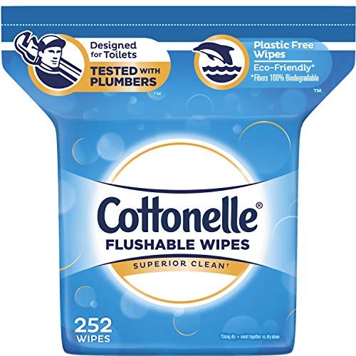 Product Cover Cottonelle FreshCare Flushable Wipes for Adults, Alcohol Free, 252 Wet Wipes per Pack (Packaging May Vary)