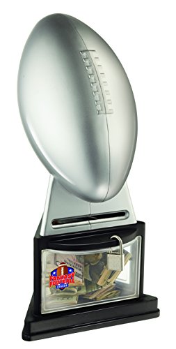 Product Cover Fantasy Football Commissioner's Trophy Bank, Store Your Prize Money in the Secure Locking Base, Includes 2 Sturdy Lock with 2 Keys