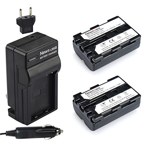 Product Cover Newmowa NP-FM500H Replacement Battery (2-Pack) and Charger kit for Sony Alpha A58 A57 A65 A77 A99 A900 A700 A580 A560 A550 A850 Sony SLT a99 II
