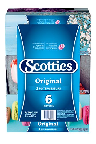 Product Cover Scotties Original Facial Tissue, 2-ply, 126 Sheets per Box - 6 Pack