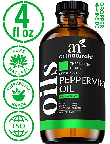 Product Cover ArtNaturals 100% Pure Peppermint Essential Oil - (4 Fl Oz / 120ml) - Premium Therapeutic Grade Mentha Peperita - Fresh Mint for Hair Growth and Skin - Repel Mice and Spiders - Natural Rodent Repellent