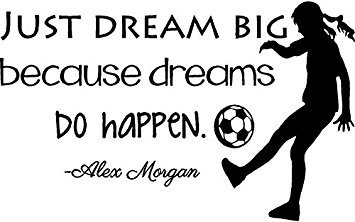 Product Cover Alex Morgan Soccer Quote | Girl's Vinyl Wall Decal / Decor - USA World Cup Football Decoration - 20