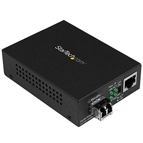 Product Cover Gigabit Ethernet Fiber Media Converter - Compact - 850nm MM LC - 550m - With MM SFP Transceiver - For 10/100/1000 Networks