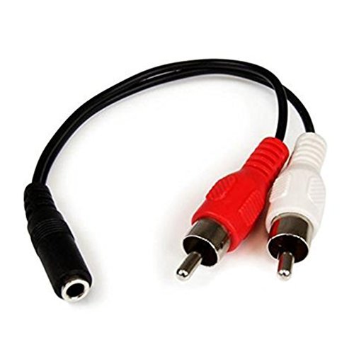 Product Cover Fun-Home 8-Inch 3.5mm Female to 2 x RCA Male - RCA to AUX Y Stereo Splitter Cable Black