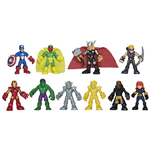 Product Cover Playskool Heroes Marvel Super Hero Adventures Ultimate Super Hero Set, 10 Collectible 2.5-Inch Action Figures, Toys for Kids Ages 3 and Up (Amazon Exclusive)