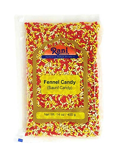 Product Cover Rani Sugar Coated Fennel Candy 14oz (400g) ~ Indian After Meal Digestive Treat | Vegan