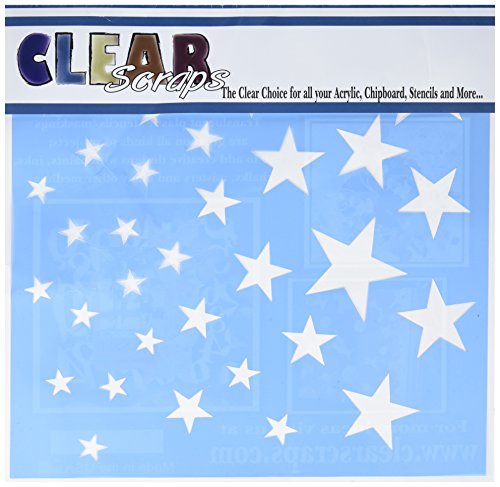 Product Cover CLEARSNAP Clear Scraps Stars Stencils, 12 by 12