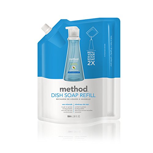 Product Cover Method Dish Soap Refill, Sea Minerals, 36 Fl. Oz (Pack of 6)