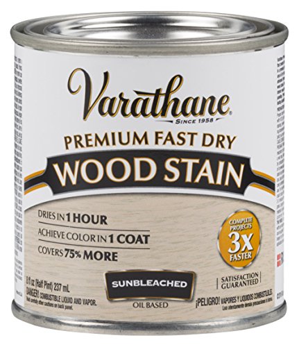 Product Cover Varathane 262030 Premium Fast Dry Wood Stain, 1/2 Pint, Sunbleached