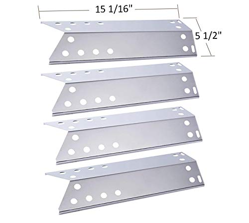 Product Cover BBQ funland SH6781 (4-pack) Stainless Steel Heat Plate for Kenmore Sears, Nexgrill, Sunbeam Grillmaster, Lowes Model Grills