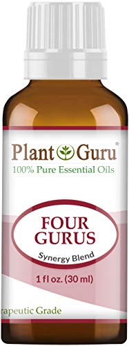 Product Cover Four Gurus Essential Oil Blend 1 oz / 30 ml 100% Pure Natural Therapeutic Grade Blended with Clove, Cinnamon, Lemon, Rosemary Eucalyptus for Aromatherapy Diffuser and Immune Support