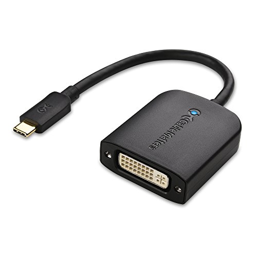 Product Cover Cable Matters USB C to DVI Adapter (USB-C to DVI Adapter) in Black - Thunderbolt 3 Port Compatible for MacBook Pro, Dell XPS 13, 15, HP Spectre x360, Surface Book 2, Lenovo Yoga 910 and More