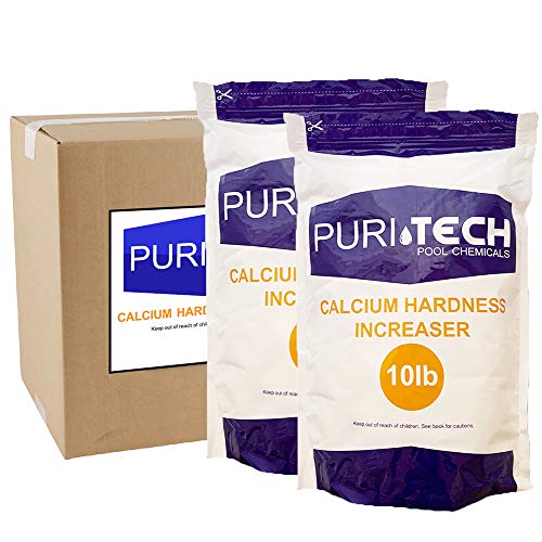 Product Cover Puri Tech Pool Chemicals 20 lb Calcium Hardness Increaser Plus for Swimming Pools & Spas Increases Calcium Hardness Levels Prevents Staining on Surfaces