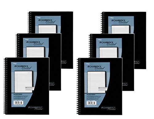 Product Cover Mead Cambridge Wirebound Business Notebook, Legal Rule, 6 5/8 x 9 1/2 Inches, 1 Subject, White, 80 Sheets per Pad (06672) Pack Of 6