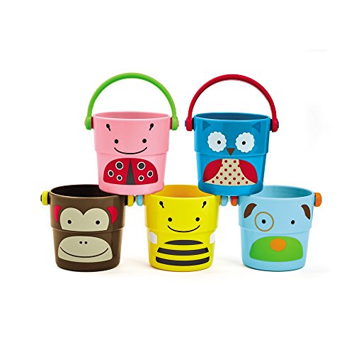 Product Cover Skip Hop Zoo Stack and Pour Buckets, Rinse Cups, Multi