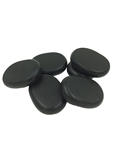 Product Cover Zabrina Personal Large Massage Stone Set Basalt Hot Rocks Stones, 2.36 In 3.15 In,Black,6 Count