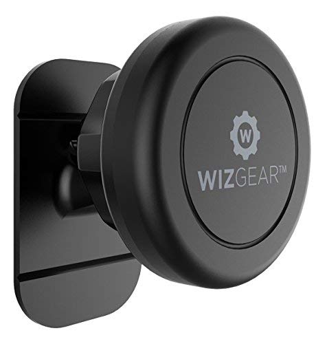 Product Cover Car Mount Holder, WizGearTM Universal Stick On Dashboard Magnetic Car Mount Holder, for Cell Phones and Mini Tablets with Fast Swift-SnapTM Technology, Magnetic Cell Phone Mount {New Release - It Will Not Block the Air Vent or Windshield!}