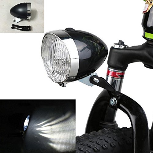 Product Cover GOODKSSOP Black Vintage Bicycle Bike 3 LED Retro Headlight Front Light Fog Head Night Safety Lamp