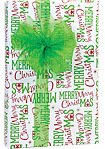Product Cover Red Lime Green Merry Christmas Holiday Gift Wrap Paper - 16 Foot Continuous Roll