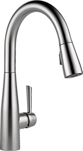 Product Cover Delta Faucet Essa Single-Handle Kitchen Sink Faucet with Pull Down Sprayer and Magnetic Docking Spray Head, Arctic Stainless 9113-AR-DST
