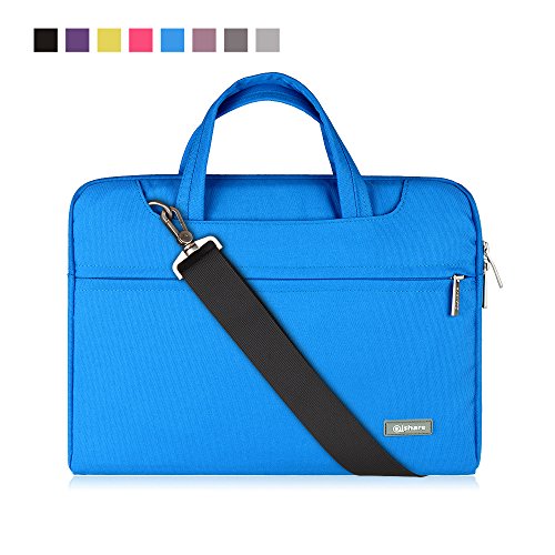 Product Cover Qishare 11.6 12 inch Laptop Case Laptop Shoulder Bag, Multi-functional Notebook Sleeve Carrying Case With Strap for Notebook Microsoft Surface Pro 6/5/4/3 Macbook Air 11 12(Blue)