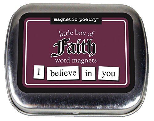 Product Cover Magnetic Poetry - Little Box of Faith Kit - Words for Refrigerator - Write Poems and Letters on The Fridge - Made in The USA