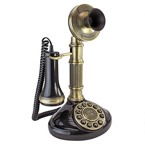 Product Cover Design Toscano Antique Phone - Roman Column 1897 Candlestick Rotary Telephone - Corded Retro Phone - Vintage Decorative Telephones