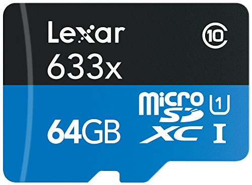 Product Cover Lexar High-Performance microSDXC 633x 64GB UHS-I Card w/SD Adapter - LSDMI64GBBNL633A