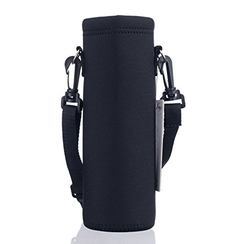 Product Cover AUPET Water Bottle Carrier,Insulated Neoprene Water Bottle Holder Bag Case Pouch Cover 1000ML or 750ML,Adjustable Shoulder Strap, Great for Stainless Steel and Plastic Bottles
