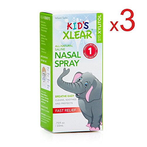 Product Cover Xlear Kids Natural Saline Nasal Spray for Sinus and Allergy 0.75 Fl oz - 3 Pack
