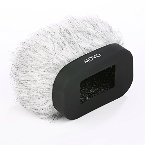 Product Cover Movo WS-R30 Professional Furry Windscreen with Acoustic Foam Technology for Zoom H4n, H5, H6, Tascam DR-100 MKII and Sony PCM-D50 Portable Digital Recorders