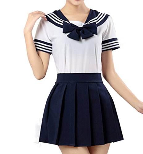 Product Cover WenHong School Uniform Dress Cosplay Costume Japan Anime Girl Lady Lolita