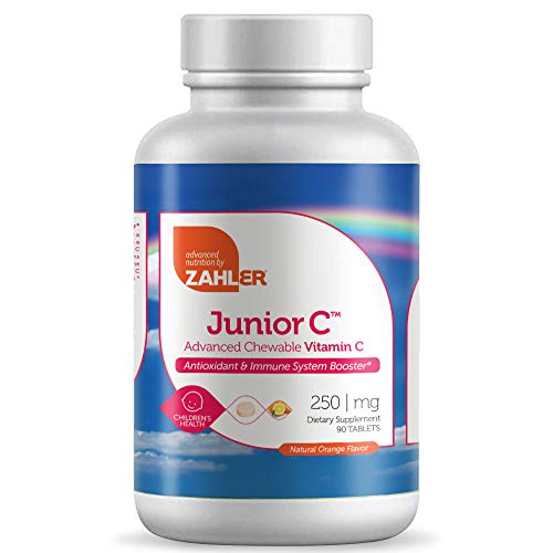 Product Cover Zahler Junior C, Chewable Vitamin C, Great Tasting Kids Vitamin C, All-Natural Orange Flavor, Certified Kosher (90 Tablets)