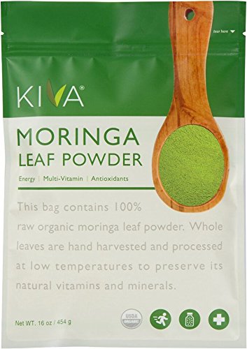 Product Cover Kiva Organic Moringa Leaf Powder - Non-GMO and RAW - (1 Pound)