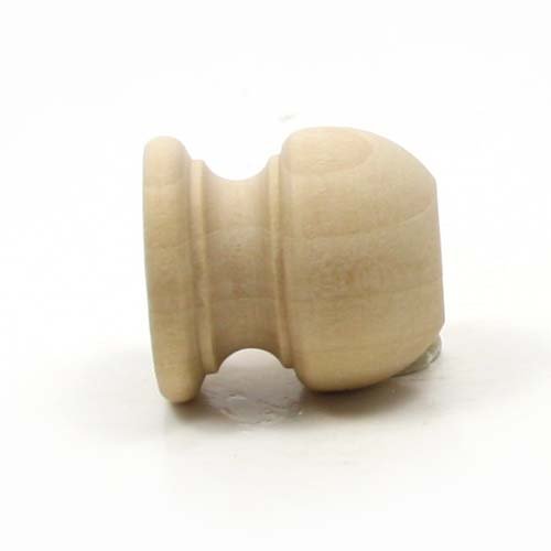 Product Cover Mylittlewoodshop Pkg of 6 - Finial Dowel Cap - 1-1/16 Tall with 1/2 inch Hole Unfinished Wood (WW-DC8005-6)