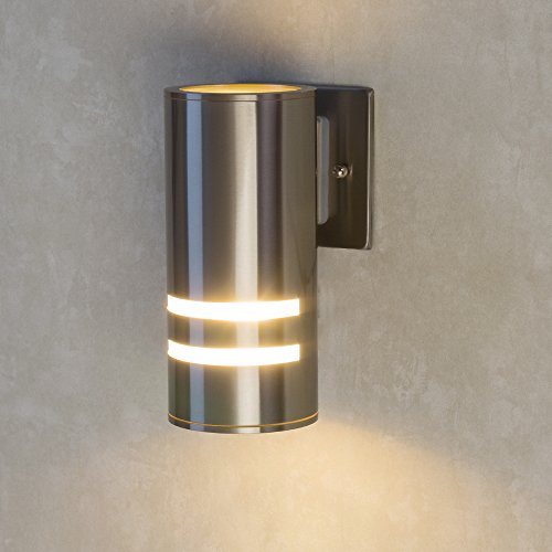 Product Cover Naturous Outdoor Porch Light, Modern Outdoor Lighting Wall Sconce Stainless Steel 304 Brushed Nickel ETL Listed, Suitable for Garden,Villa