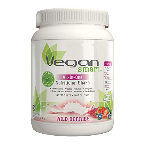 Product Cover Vegansmart Plant Based Vegan Protein Powder by Naturade, All-In-One Nutritional Shake - Wild Berries 22.8 Ounce