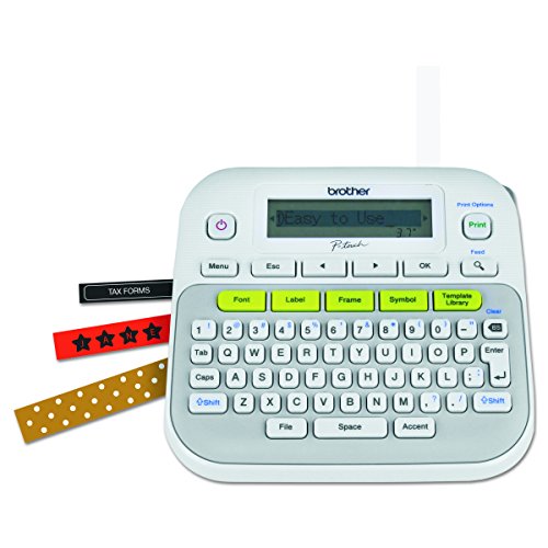 Product Cover Brother P-touch, PTD210, Easy-to-Use Label Maker, One-Touch Keys, Multiple Font Styles, 27 User-Friendly Templates, White